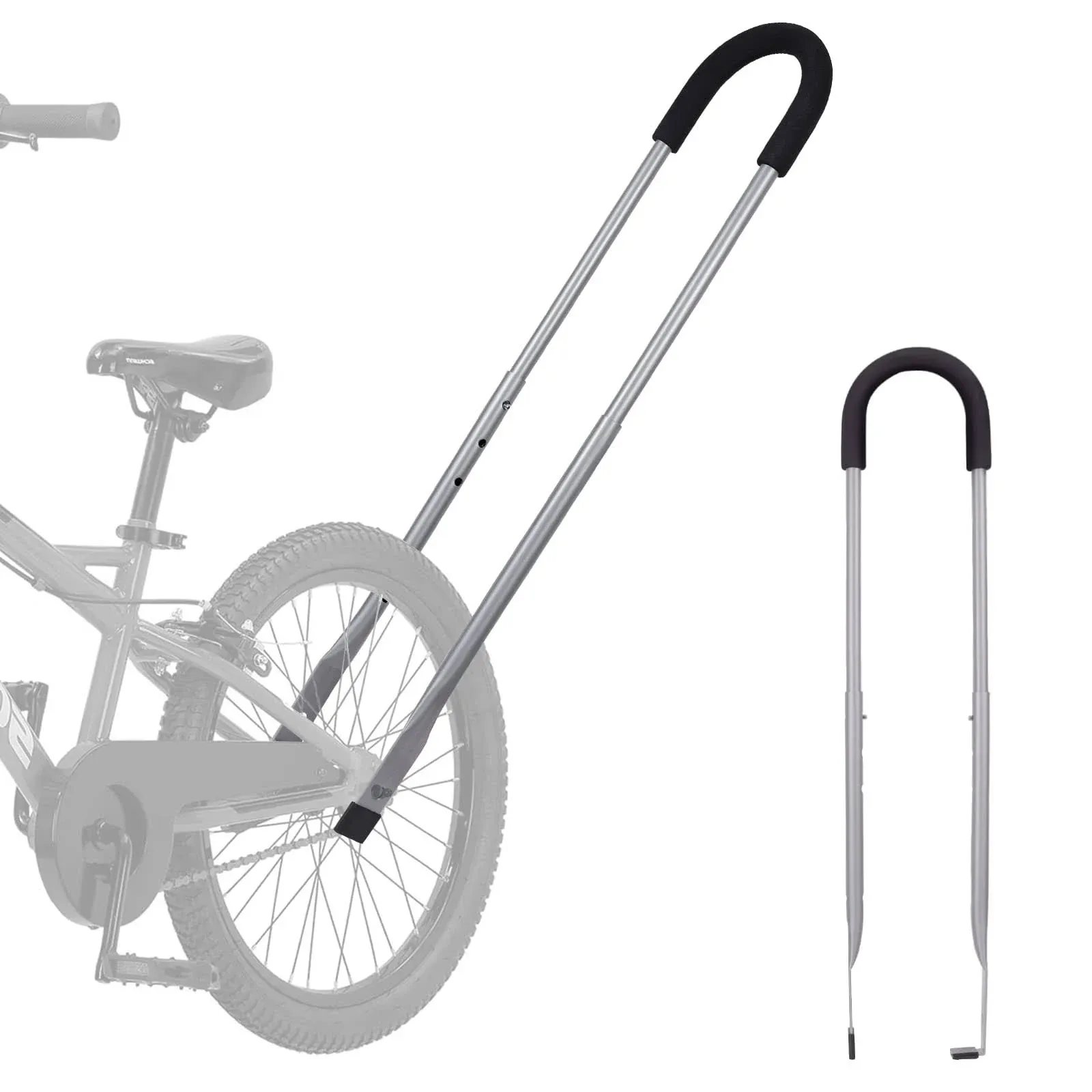 Moli Dee Children Cycling Bike Safety Trainer Handle Balance Push Bar (Gray-1)