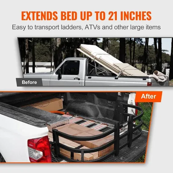 Bentism Truck Bed Extender, Aluminum Retractable Tailgate Extender, 55.5 inch-68 ...