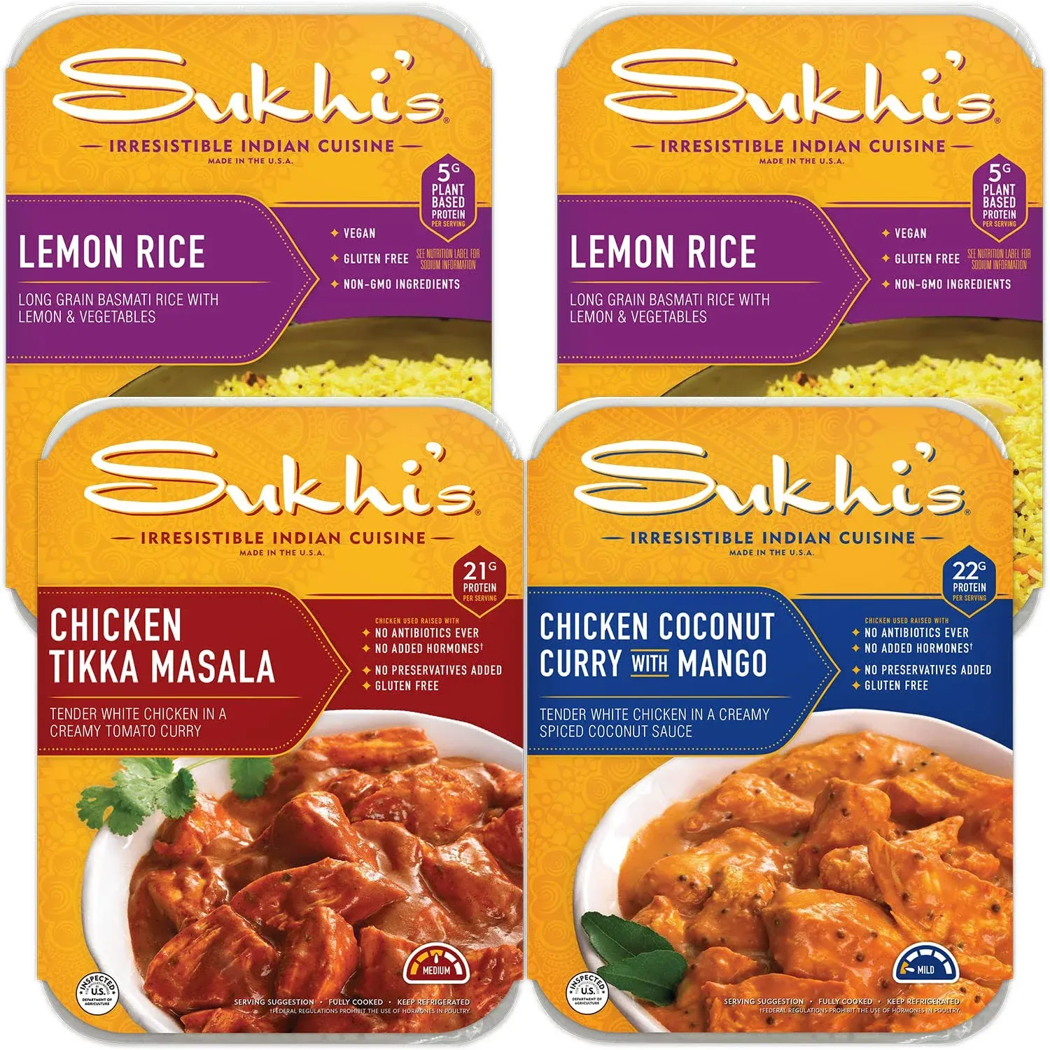 Sukhi's Indian Food Refrigerated Entrees | Ready to Eat Indian Meals | Family ...