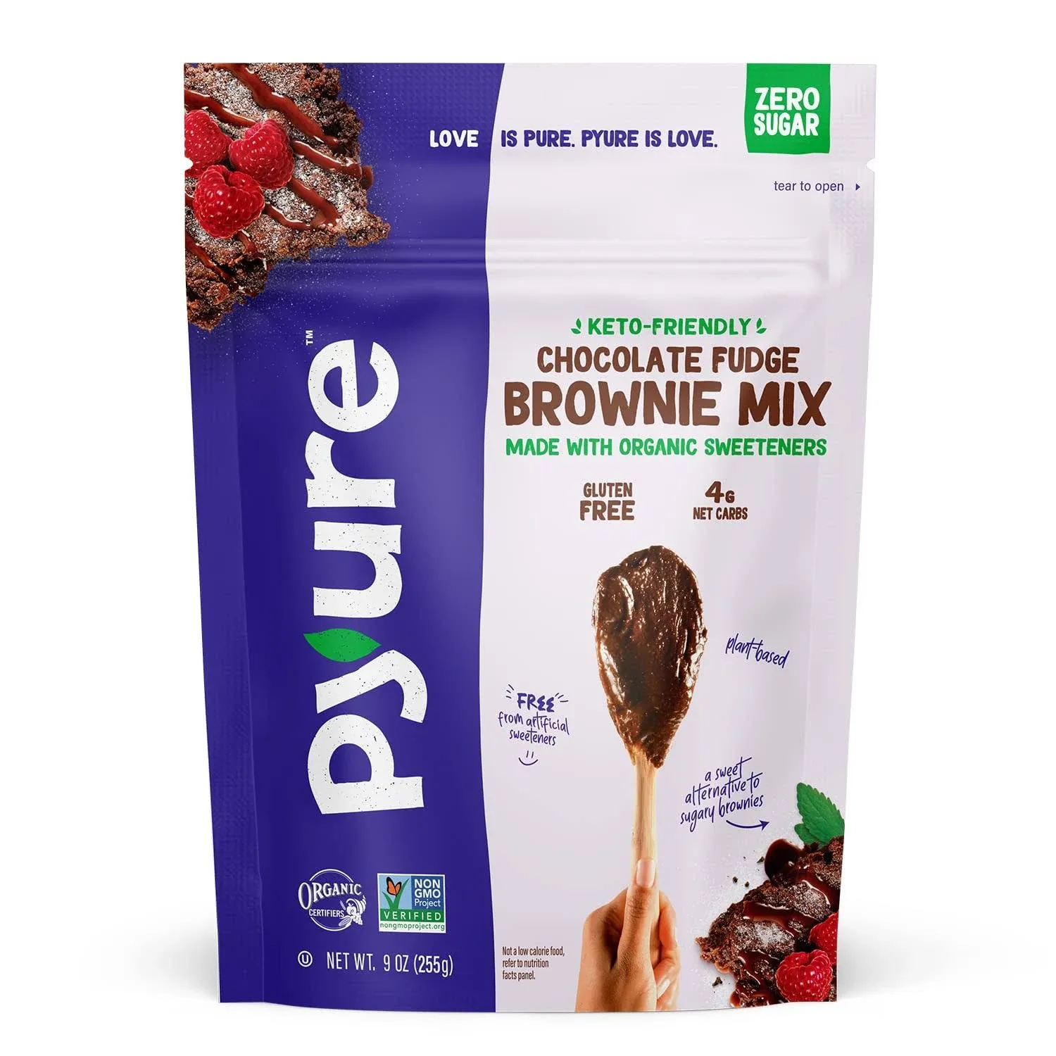 Pyure Chocolate Fudge Brownie Mix | Keto Brownie Mix, Sugar Free Chocolate Low ...