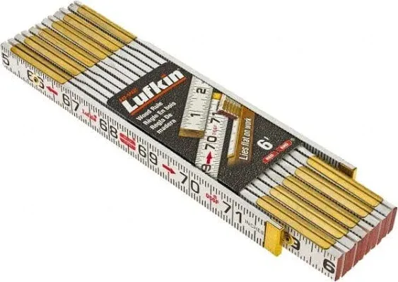 "Lufkin® 6' Red End® Flat Folding Wood Ruler"