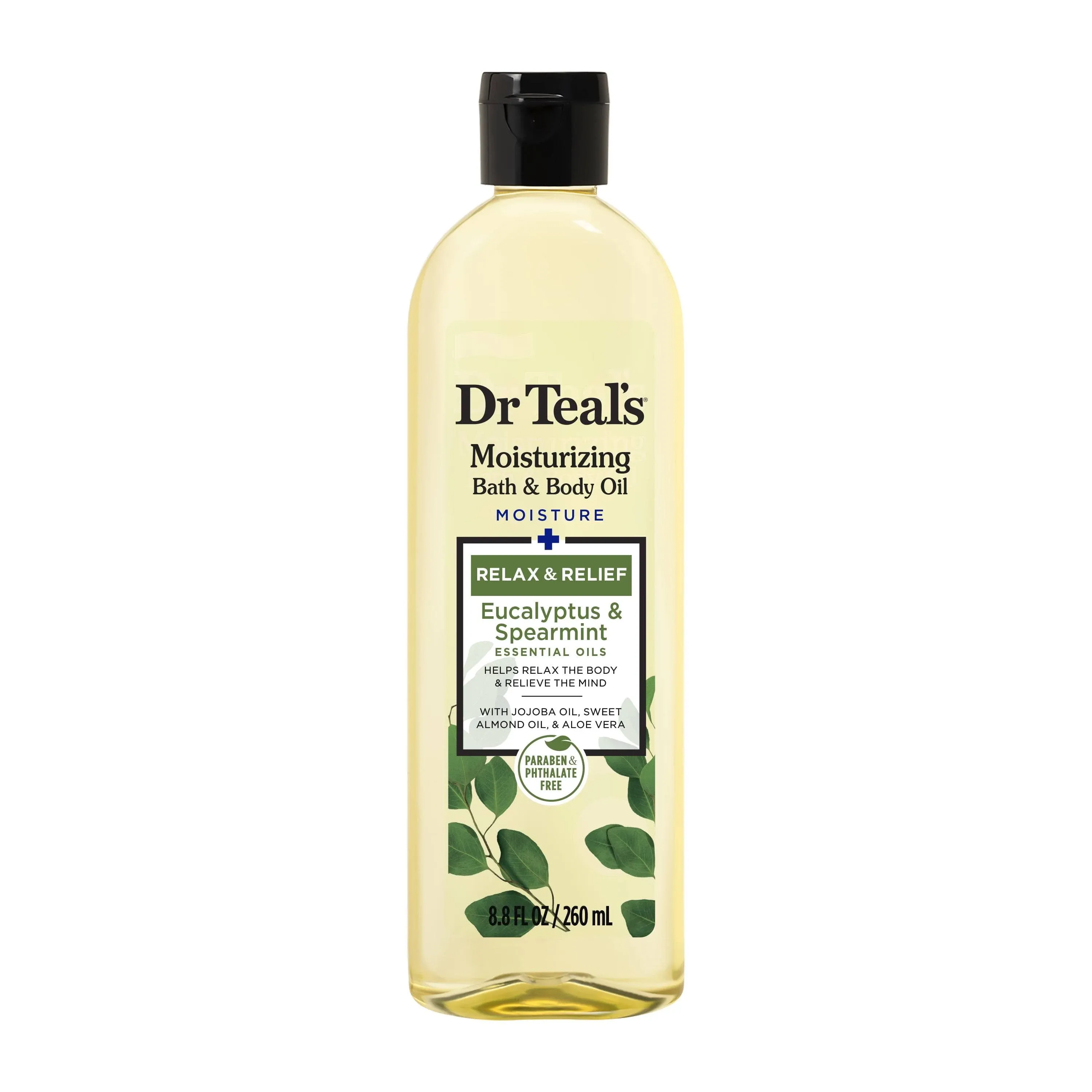 Dr Teal's Bath Additive Eucalyptus Oil Pure Epson Salt Body Oil Relax & Relief with Eucalyptus & Spearmint by Dr Teal's 8.8 oz