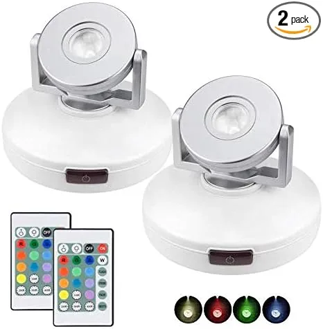 Wireless LED Spotlights with Remote Battery Operated Accent Light Display Pic...