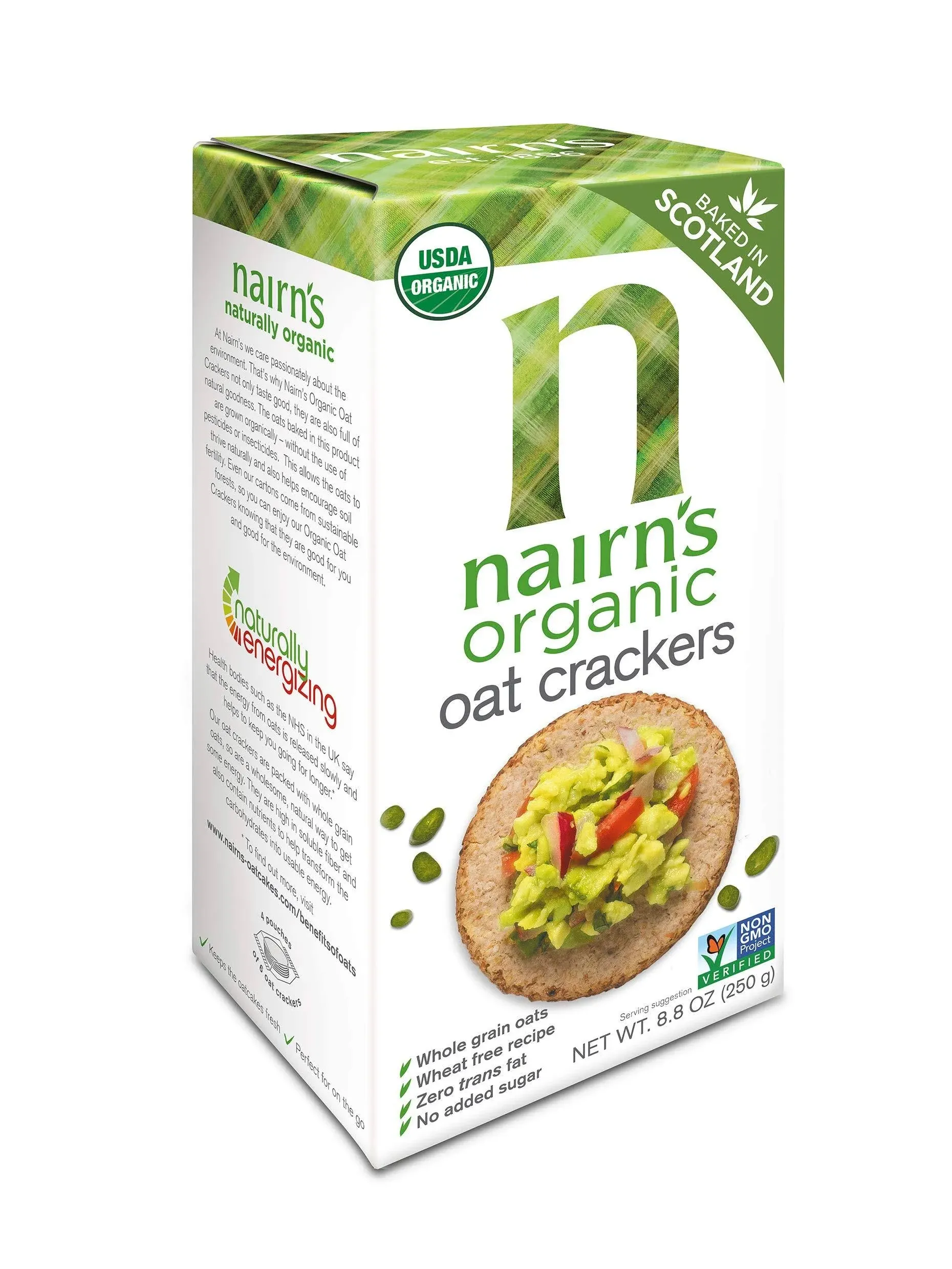 Nairn's Organic Whole Grain Oat Crackers, 8.8oz