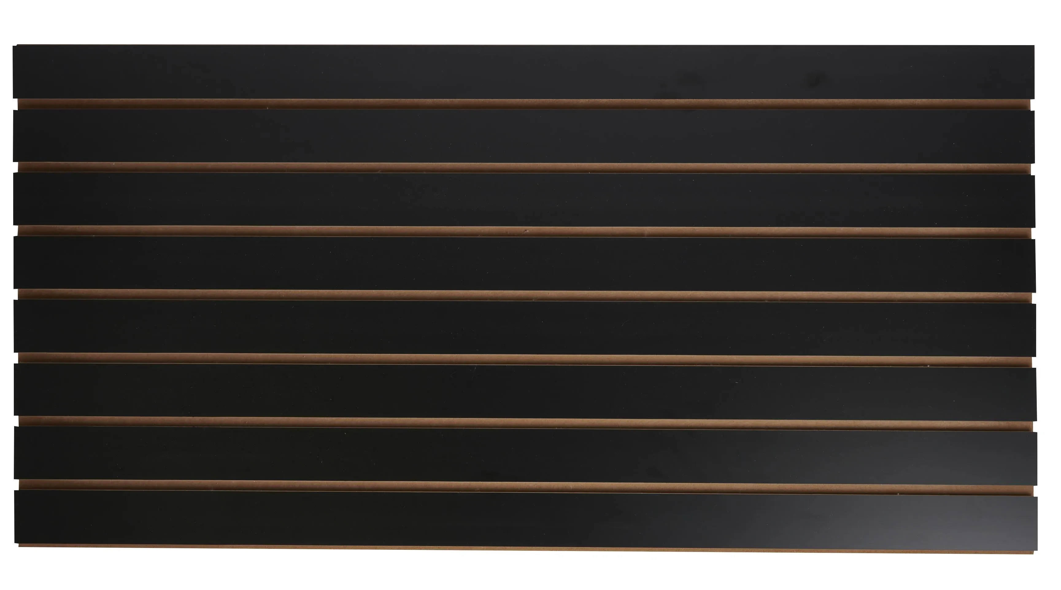 SSWBasics 4 x 2 Foot Horizontal Black Slatwall Easy Panels - Pack of 2