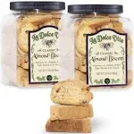 Nonni's La Dolce Vita Almond Biscotti - 2 Tubs - 34oz of Biscotti Italian Cookies - Italian Biscotti Cookies - Biscotti Jar - Biscotti Packed w/California Whole Almonds - Perfect w/Coffee - Kosher