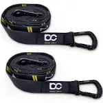 Double Circle Quick Adjust Numbered Straps for Gymnastic Rings - Carabiner System and Exercise Video Guide for Full Body Workout, Calisthenics, and Home Gym