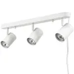 Globe 60024 3-Light Plug-in Track Lighting Matte White 15 Foot Cord in-Line O...