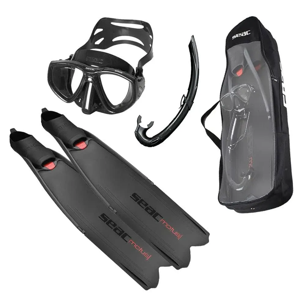 Seac Motus Tris Freediving and Spearfishing Set Black / 11-12