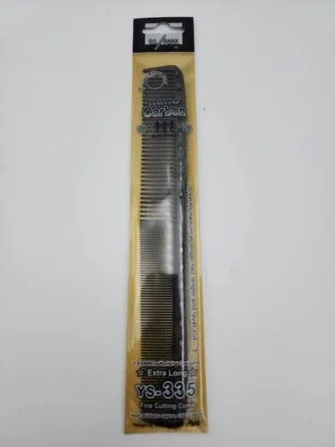 YS Park 335 Fine Cutting Comb (Extra Long) - CARBON