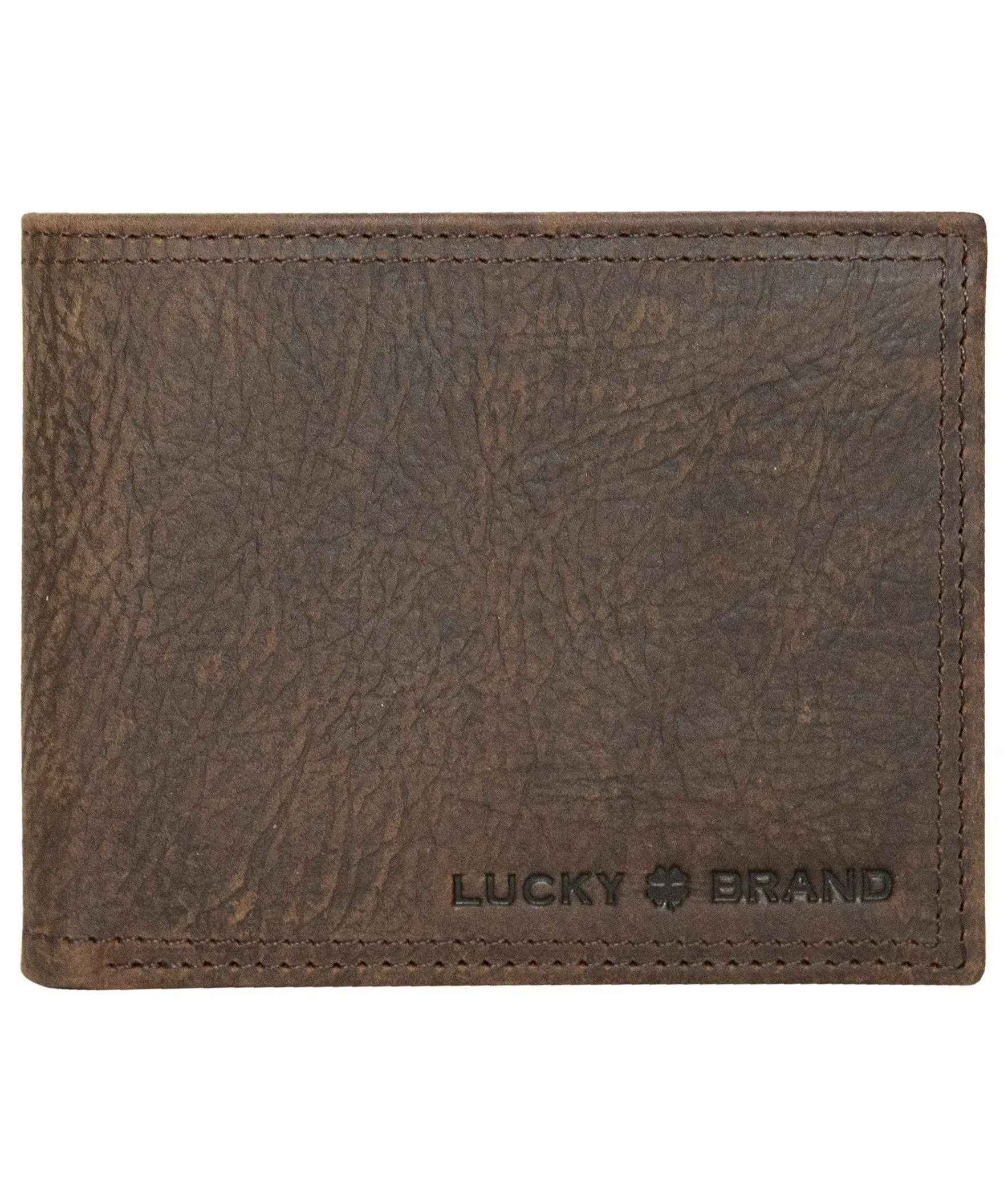 Lucky Brand Men's Embossed Bifold Wallet (Available in Cotton Canvas or Leather)