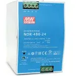 Mean Well NDR-480-24 480W 20A 24VDC Single Output AC to DC DIN Rail Power Supply (NDR Series Economical Model EMC EN55022 Class B)