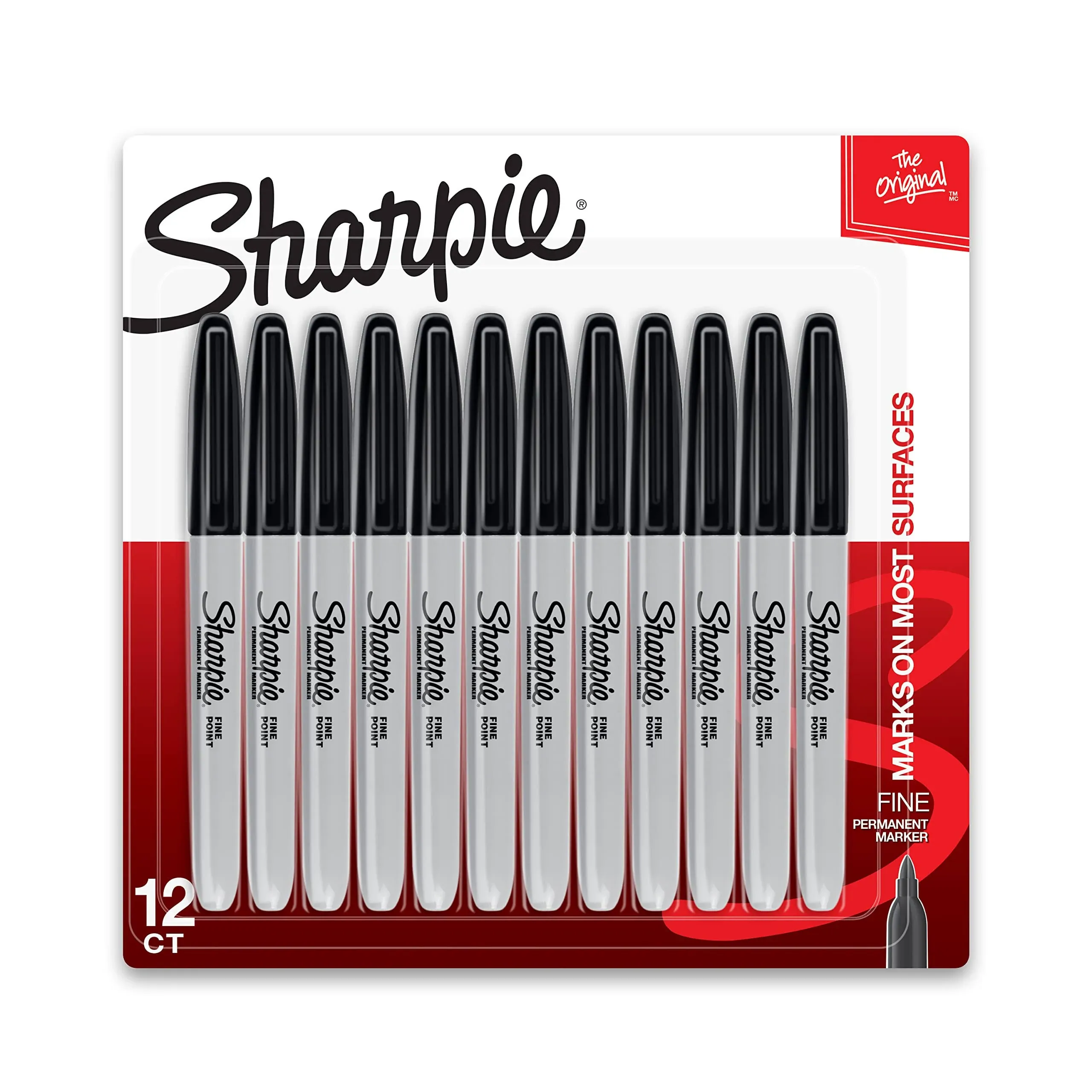 Sharpie Fine Bullet Tip Permanent Marker Black Dozen