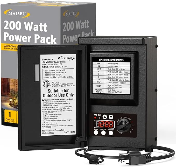 Malibu Low Voltage Landscape Transformer 200w Low Voltage Landscape Lighting Pow