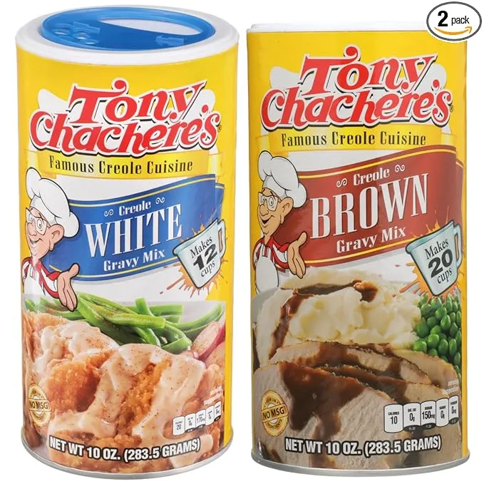 Tony Chachere&#039;s Creole Gravy Bundle - 1 Each of 10 Ounce White Gravy Mix and ...