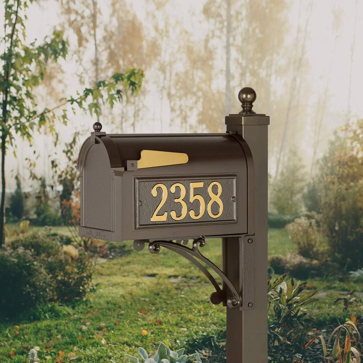 Whitehall Deluxe Streetside Mailbox Package