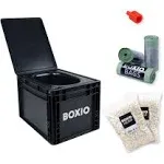 BOXIO Toilet Plus - Composting Toilet Starter Kit, Portable Toilet, Mini Camping Toilet: 15.7" x 11.8" x 11.0" Made in Germany.