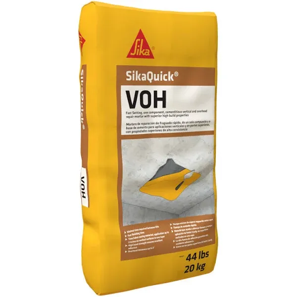 Sika SikaQuick, VOH, Vertical and Overhead Repair Mortar, 44lb Bag - Each 442254"