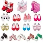 6 Pairs Doll Shoes Fits 14.5 Inch Doll American Wellie Wishers Dolls 100% Get Boots Doll Accessories