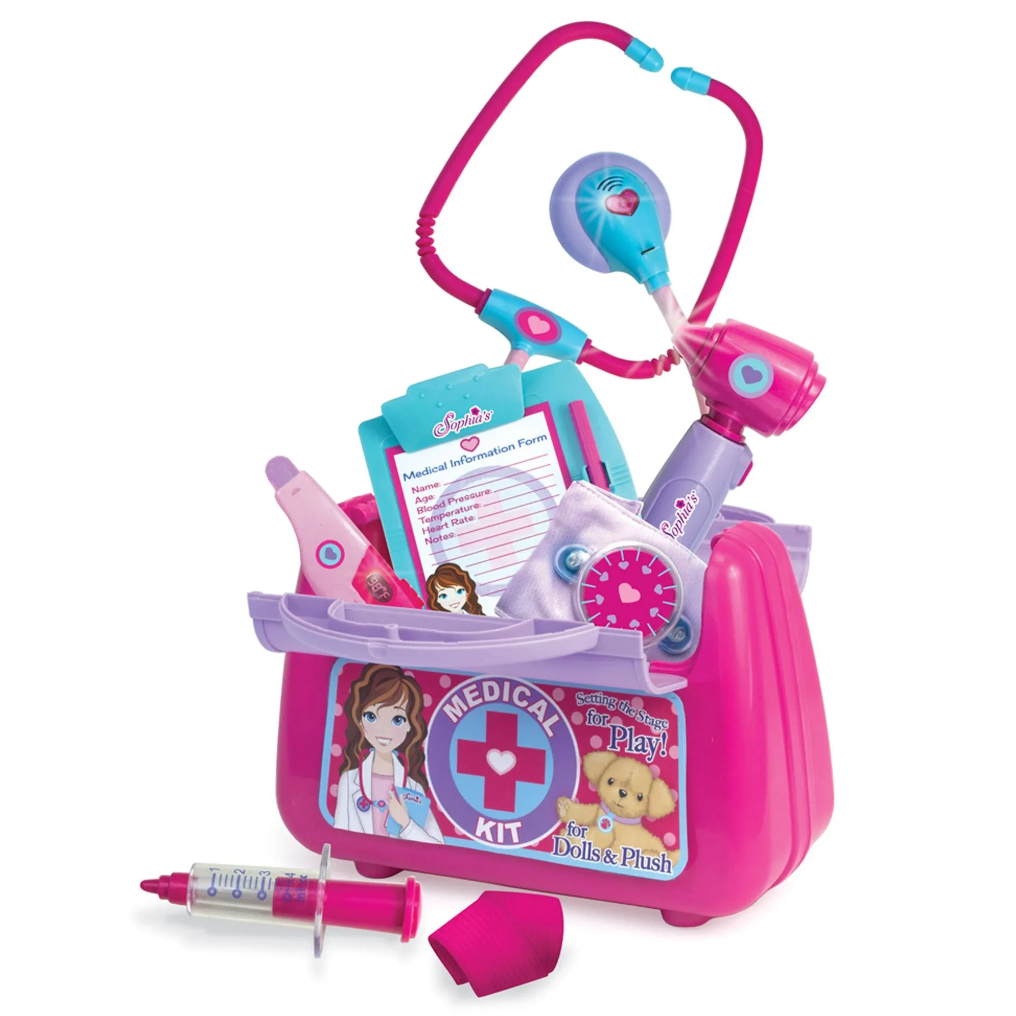 Sophia\'s 9-Piece Medical Kit with Realistic Devices and for 18" Dolls, Multi