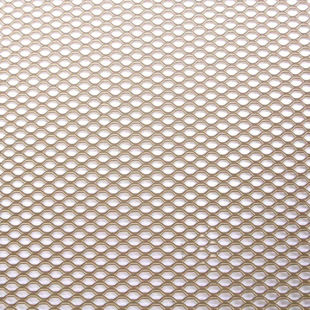 36 in. x 48 inch expandable aluminum sheet perforated multipurpose gold metallic