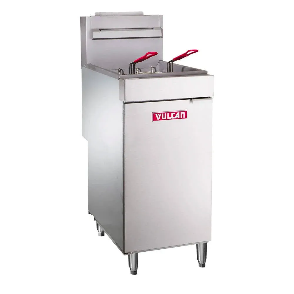 Vulcan LG300 Gas Fryer - (1) 40 lb Vat, Floor Model