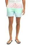 Brooks Brothers Montauk Colorblock Swim Trunks