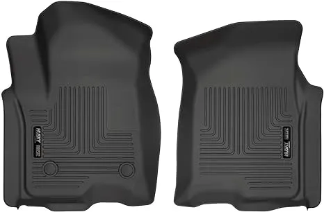 Husky Liners — Weatherbeater | Fits 2019 - 2024 Chevrolet Silverado / GMC Sierra 1500, 2020 - 2024 Silver/Sierra 2500 ,3500 (Crew, Double Cab) Front Row Liner - Black, 2 pc. | 13211