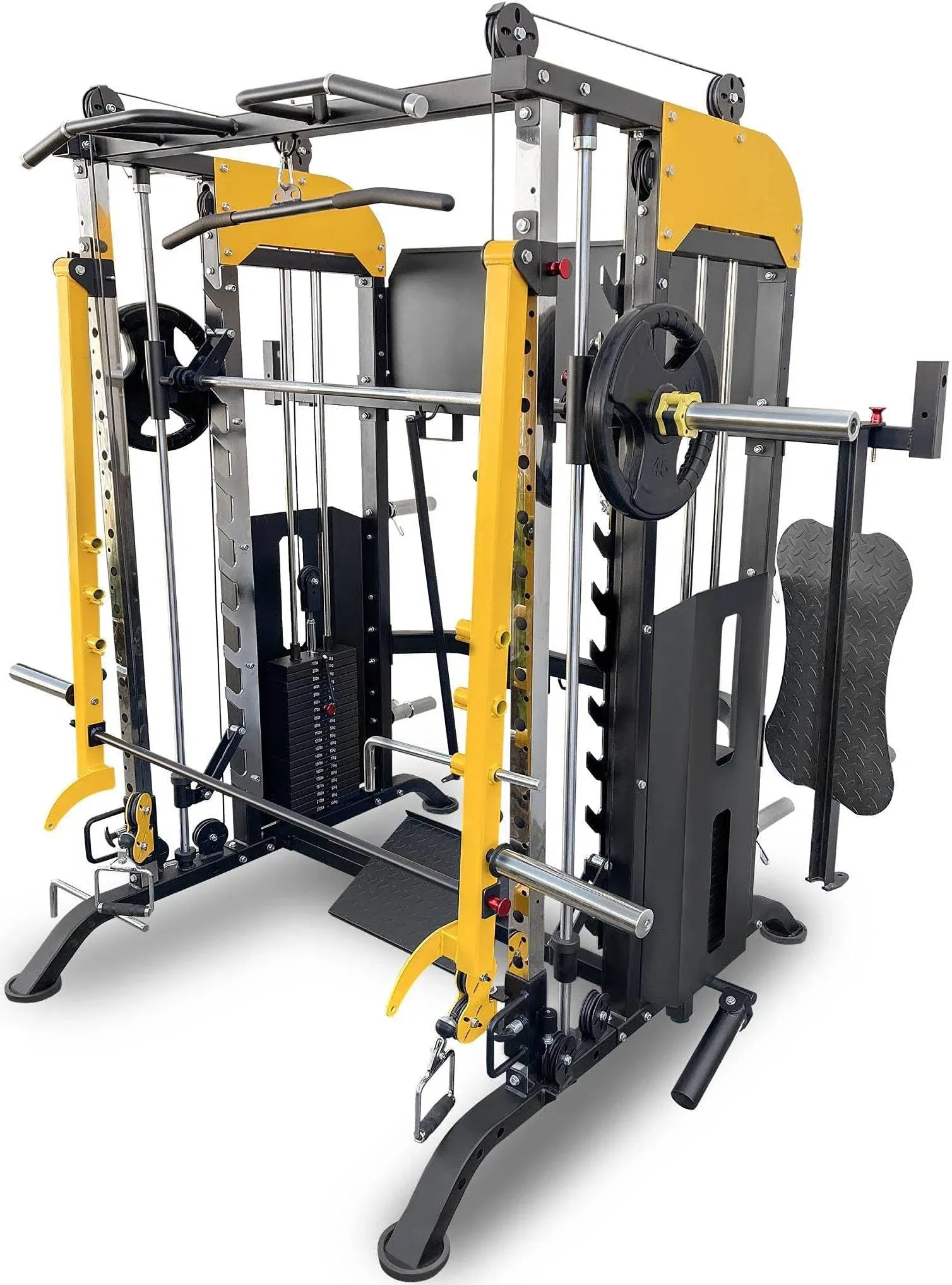 French Fitness FSR90 Functional Trainer Smith & Squat Rack Machine (New)