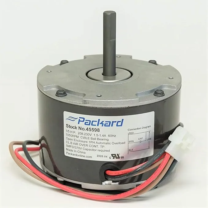 Packard 45598 HVAC Air Conditioner Condenser Motor