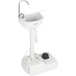 VINGLI Upgraded Portable Sink| Rolling Hand Wash Basin Stand with Towel Holder &amp;