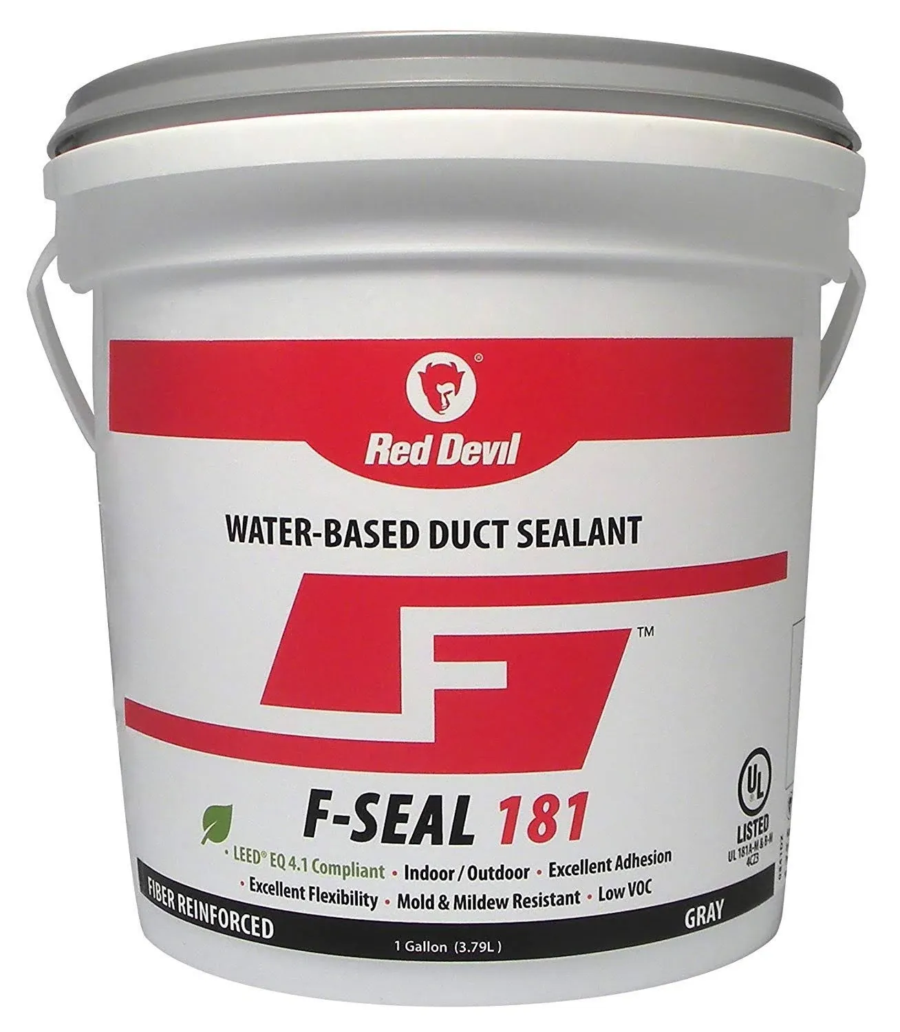 0841DX FSeal 181 Fiber Reinforced Water Based Duct Sealant F-Seal 1 Gallon, Gray