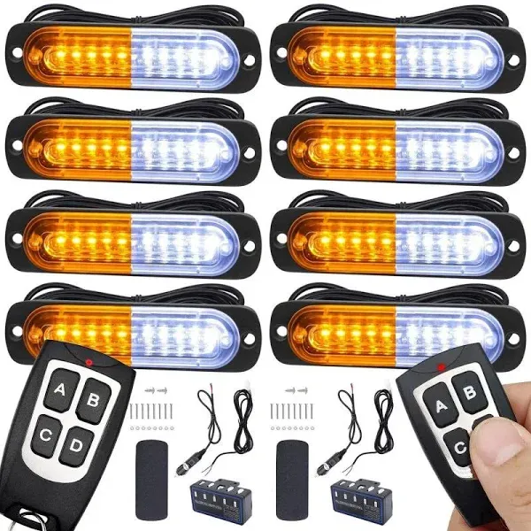 EASE2U Direct EU EASE2U E LED Strobe Lights for Trucks Vehicles SUVs 12-24 8pcs ...