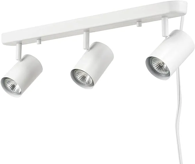 Globe Electric Dale 3-Light Matte White Plug-in Track Lighting