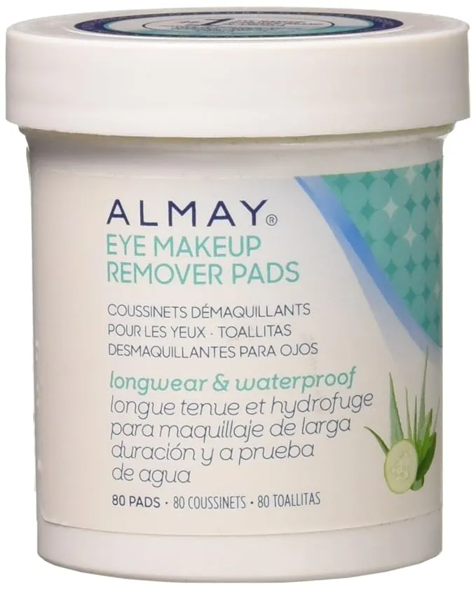 Almay Longwear & Waterproof Eye Makeup Remover Pads, 80 Count 