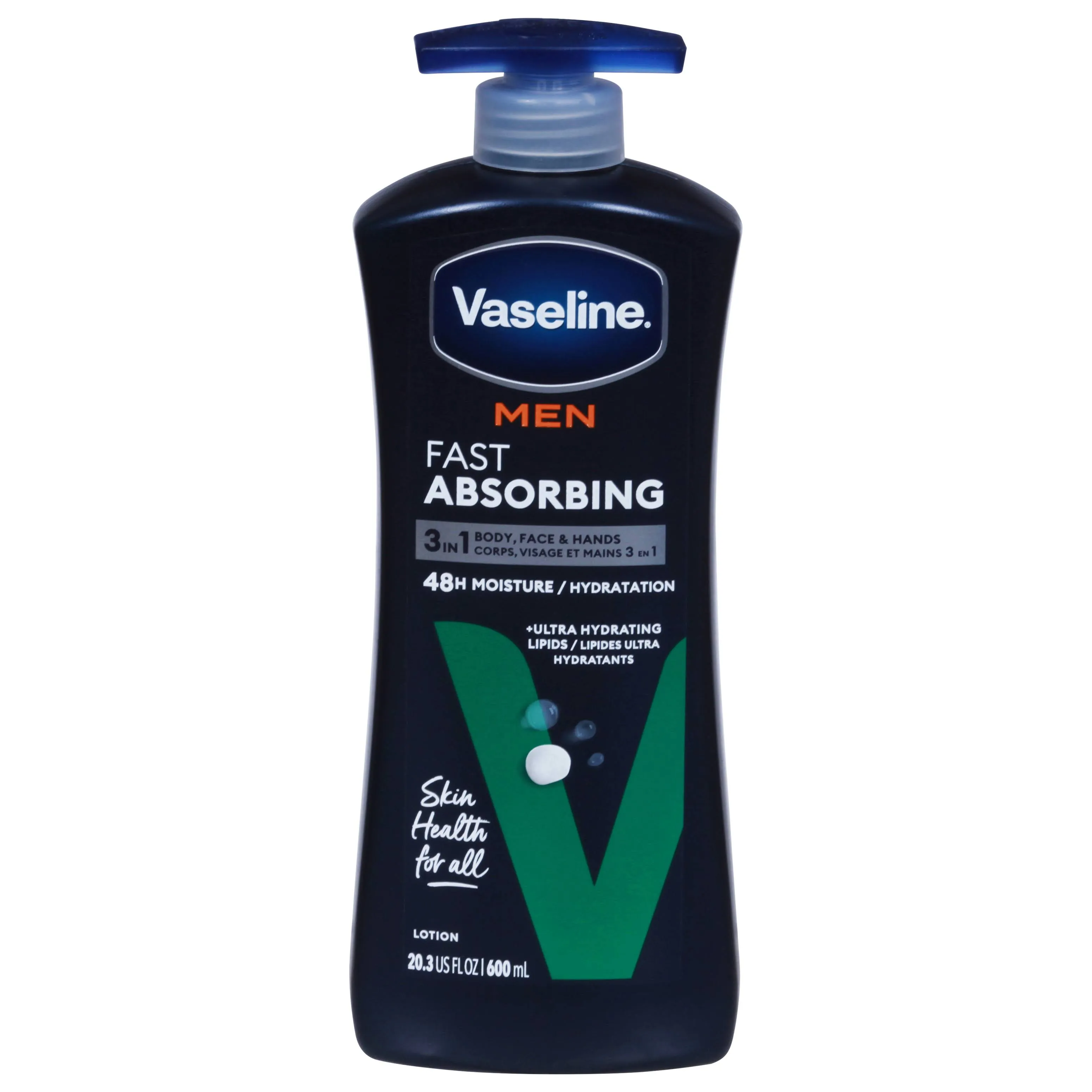 Vaseline Men Healing Moisture Body Lotion Fast Absorbing 20.3 oz