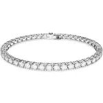 SWAROVSKI Matrix Tennis Bracelet, Round Cut, Clear, Rose Gold-Tone Finished