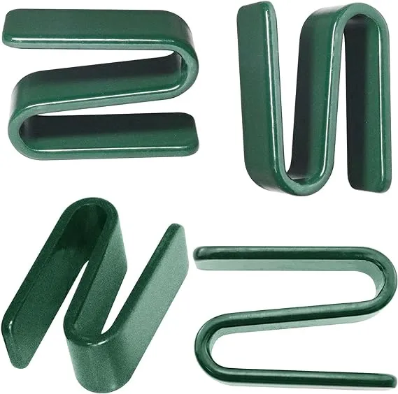 ITROLLE Wire Shelving S Hook 4PCS Green Paint Steel S Clips For Wire Shelf System