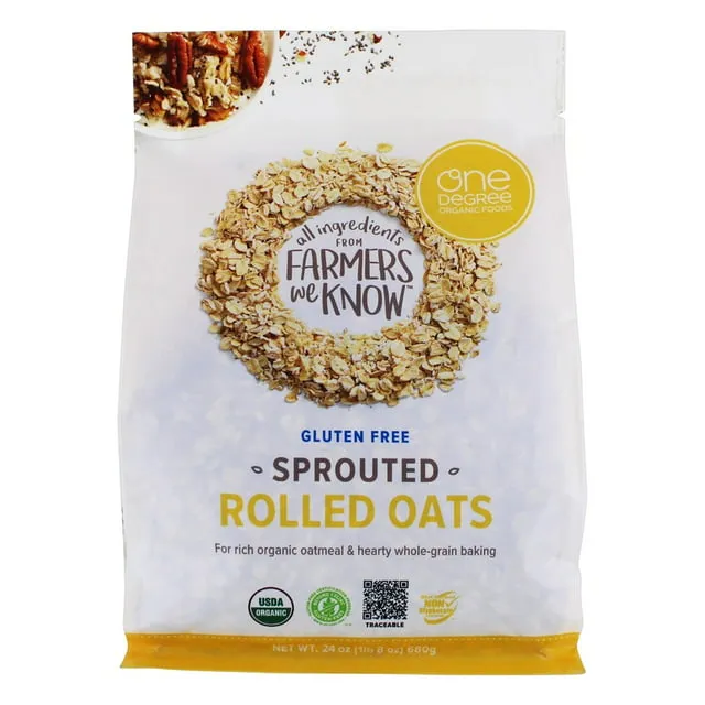 One Degree Organic Foods Rolled Oats, 24 OZ