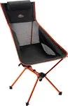 Cascade Mountain Tech Ultralight High Back Camp Chair Black