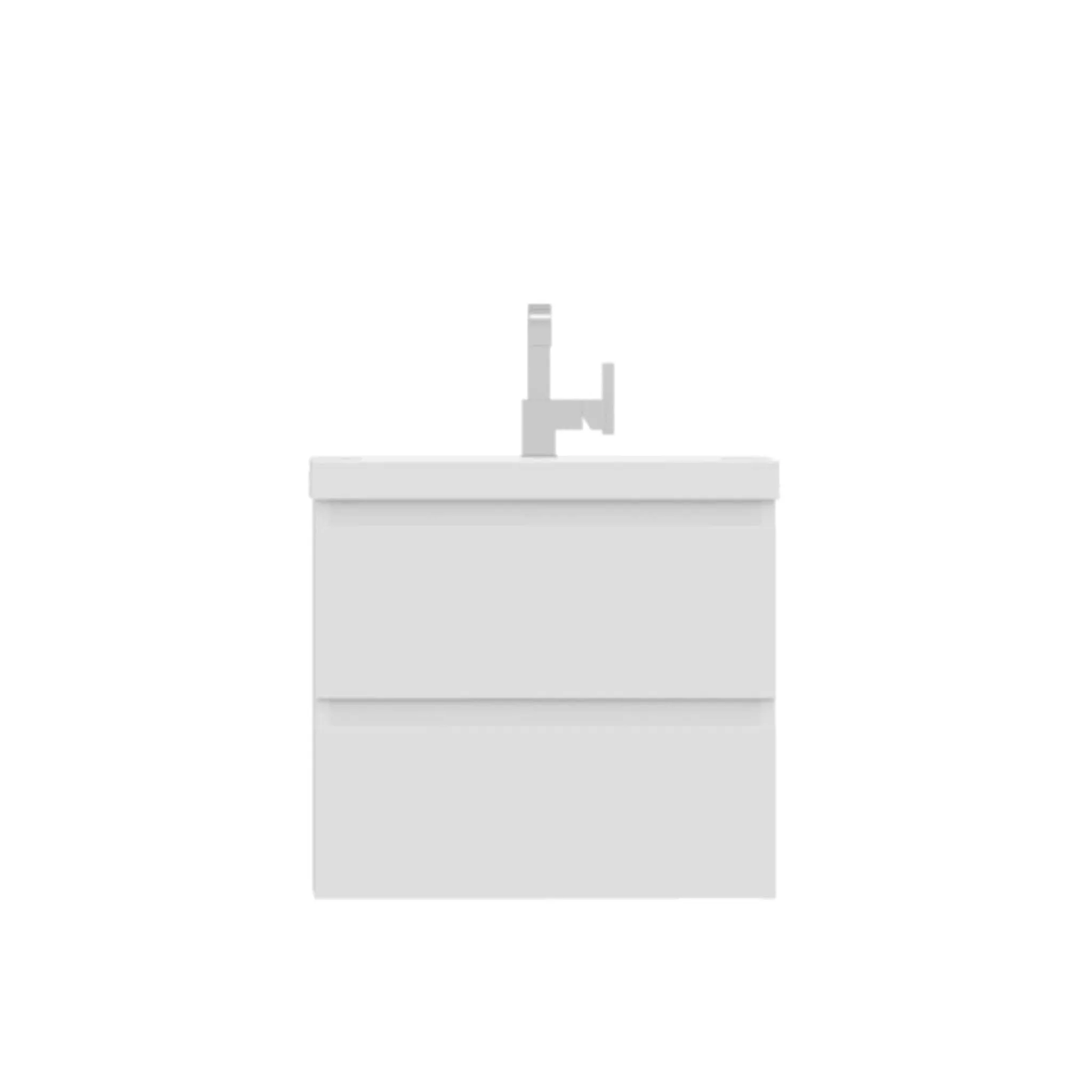 Alya Bath Paterno 24" Modern Wall Mounted Bathroom Vanity, White