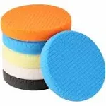 SPTA Buffing Polishing Pads, 5pcs 6.5 inch Face for 6 inch 150mm Backing Plate Compound Buffing Sponge Pads Cutting Polishing Pad Kit for Car Buffer