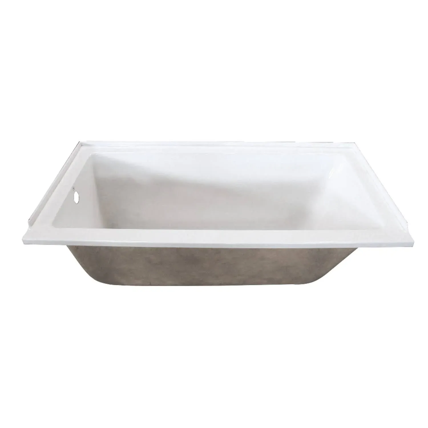 Kingston Brass XVTPN603220L Aqua Eden 60-Inch Acrylic Rectangular Drop-In Tub ...