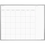 Magnetic Dry Erase Calendar Board, 20&#034;X16&#034;, Silver Aluminum Frame, Includes Magn