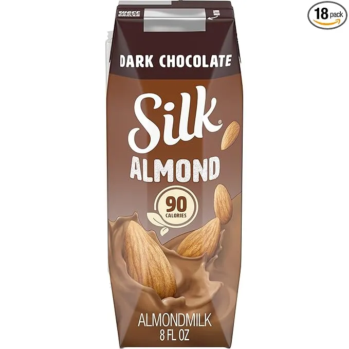 Silk Organic Original Almond Milk, 8 Fl Oz (pack of 18)