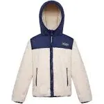 Rokka&Rolla Boys Sherpa Fleece Jacket - Beige Navy