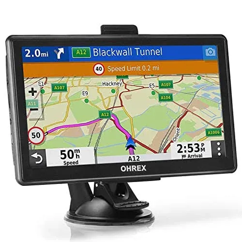 OHREX GPS Navigation for Truck Car with Bluetooth7 inch GPS for Truck Drivers ...