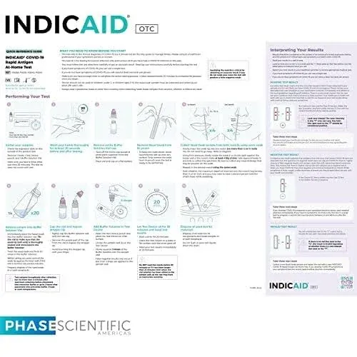 INDICAID Covid-19 Rapid Antigen At-Home Test (6 Tests) - 4 Easy Steps & Results in 20 Minutes - Covid OTC Nasal Swab Test - HSA/FSA Reimbursement