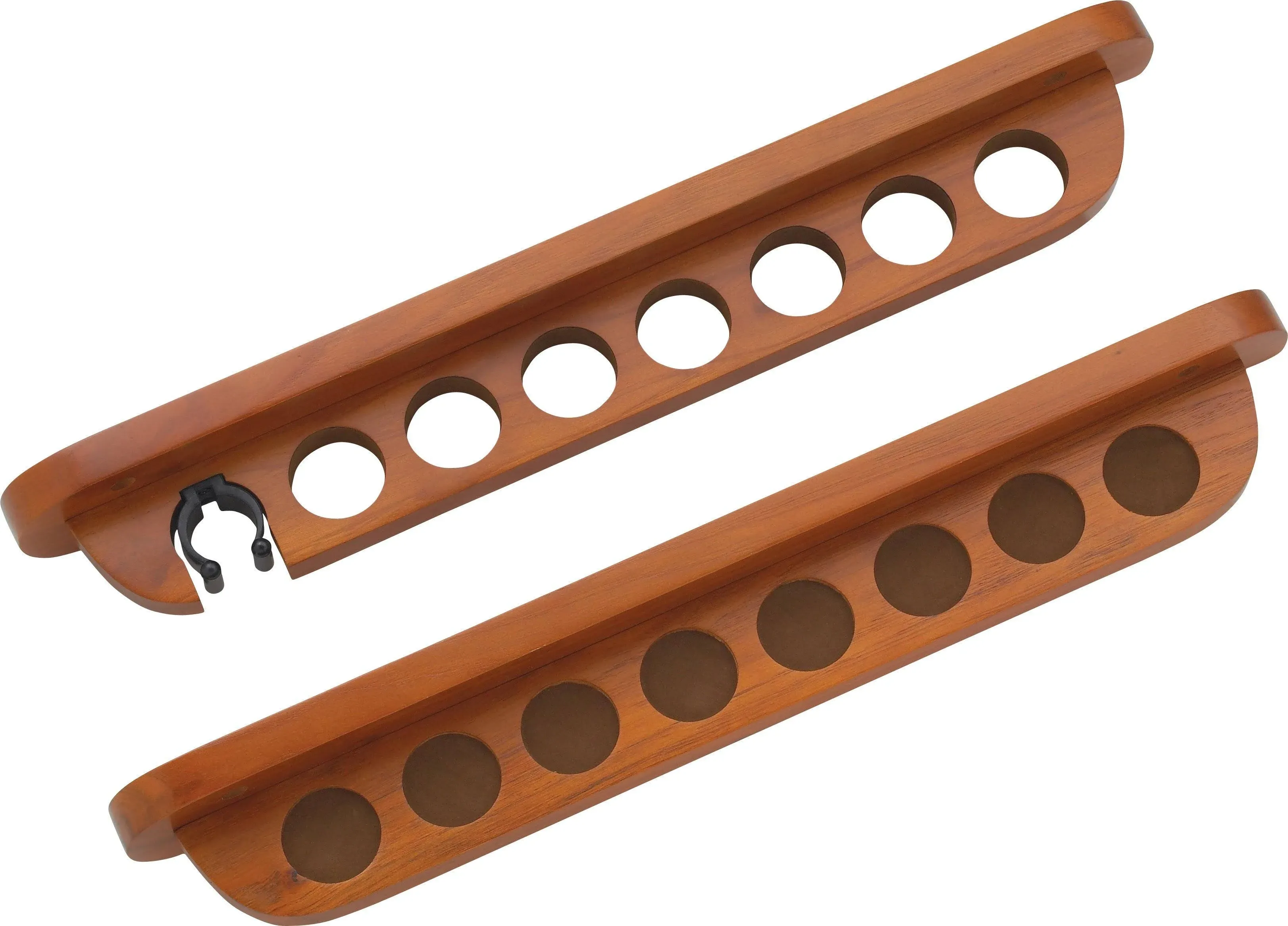 Billiards Accessories Wall Rack - 7 Cue w/Clip for Bridge Wr7wc Wine