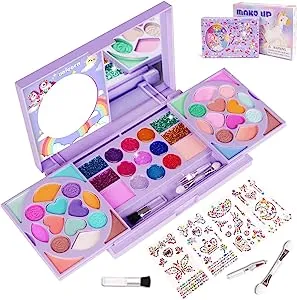 Kids Makeup Kit for Girls Princess Real Washable Cosmetic 3+ Year Old Girl Birth